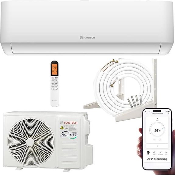 HANTECH 12000 BTU Split-Klimaanlage mit WLAN und Heizung