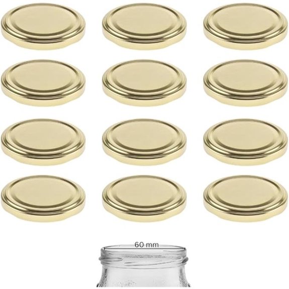 Mikken 12 Deckel für Jam-Gläser Twist-Off Ersatz
