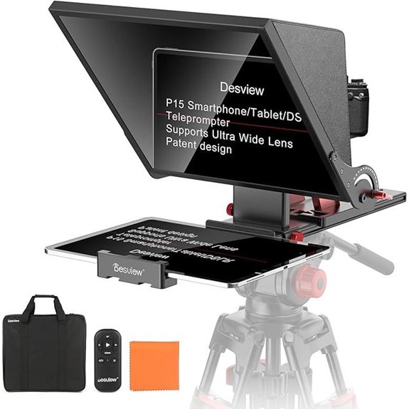 Desview P15 15-Zoll-Aluminium-Teleprompter mit Tragebeutel