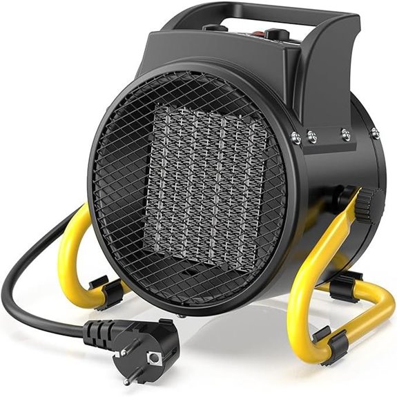 2000W Keramik-Luftheizgerät mit Thermostat für den Bau