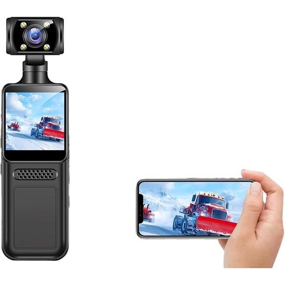 4K-WiFi-Aktionskamera mit drehbarem Objektiv