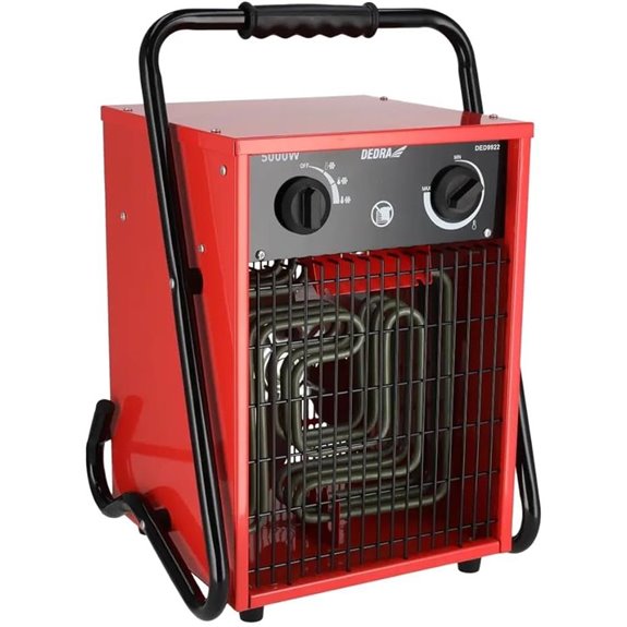 DEDRA 5 kW Elektroheizlüfter mit Thermostat und Überhitzungsschutz