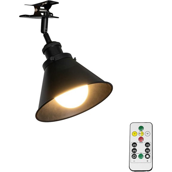 Verstellbare Klemmleuchte mit Akku und dimmbarer LED