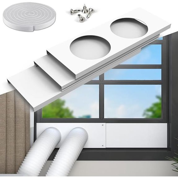 Flamorrow Verstellbares Fensterabluftventil-Kit für Klimaanlagen
