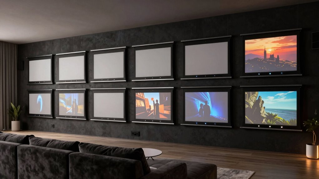 affordable motorized projector screens