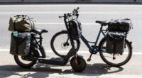 Gepäck ausbalancieren auf Scootern