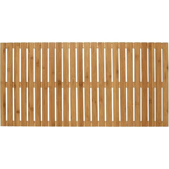 WENKO Bambus Badewannen Gitter Rutschfeste Dusche- und Poolmatte