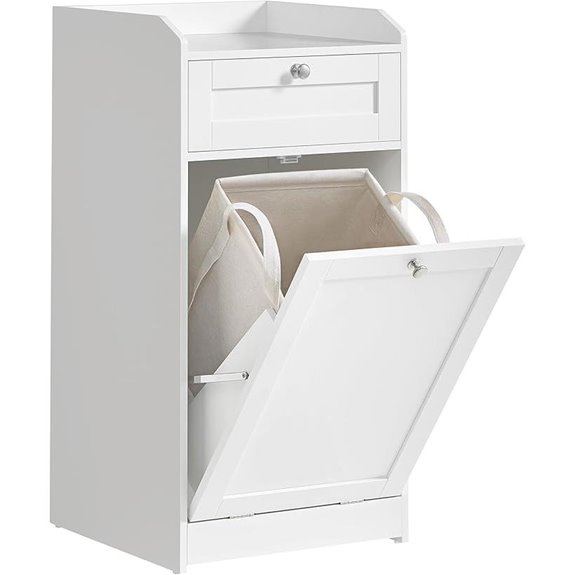 VASAGLE Badezimmer-Schrank mit Wäschekorb