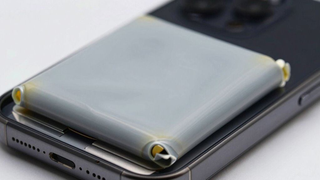 battery swelling from internal reactions