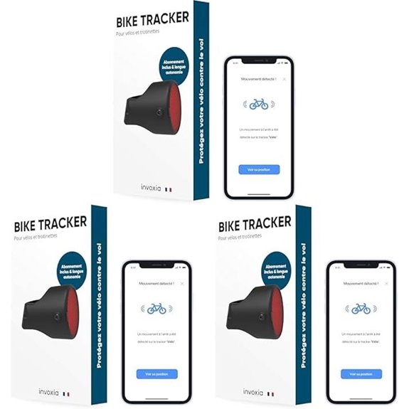 Invoxia Fahrrad-GPS-Tracker mit Warnungen und Batterie