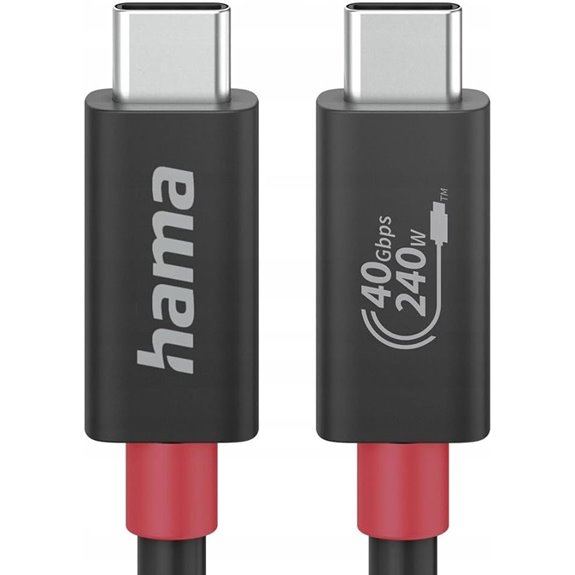 Hama USB-C-Kabel 1 m USB4 40 Gbit/s Schwarz