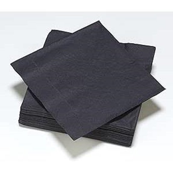 NAPKAGE Kunst des Tisches schwarze Papierservietten