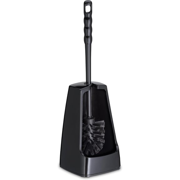 kela Levin Toilettenbürste mit Behälter Offen Halbseitig 38 cm Schwarz