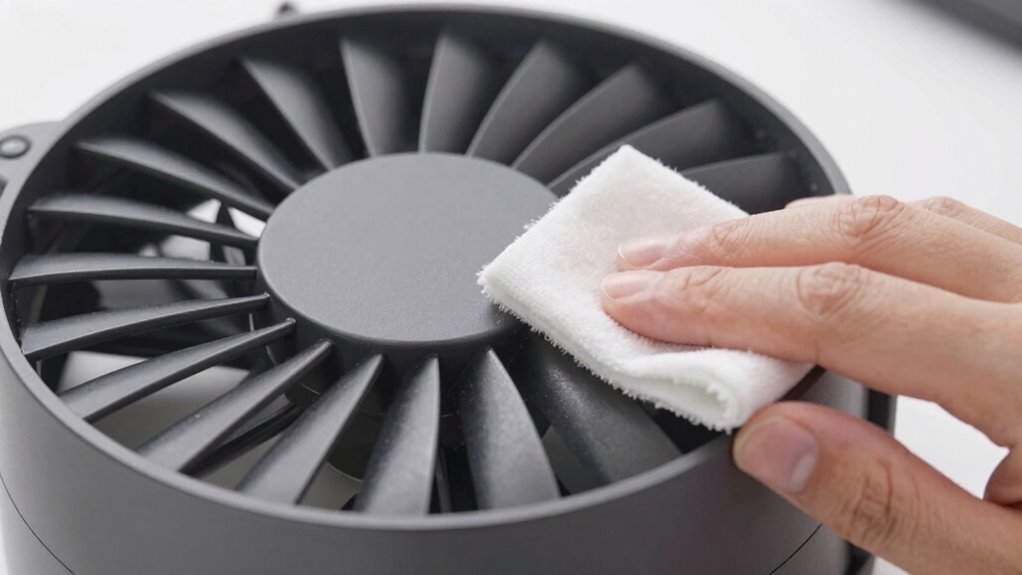 bladeless fan intake cleaning