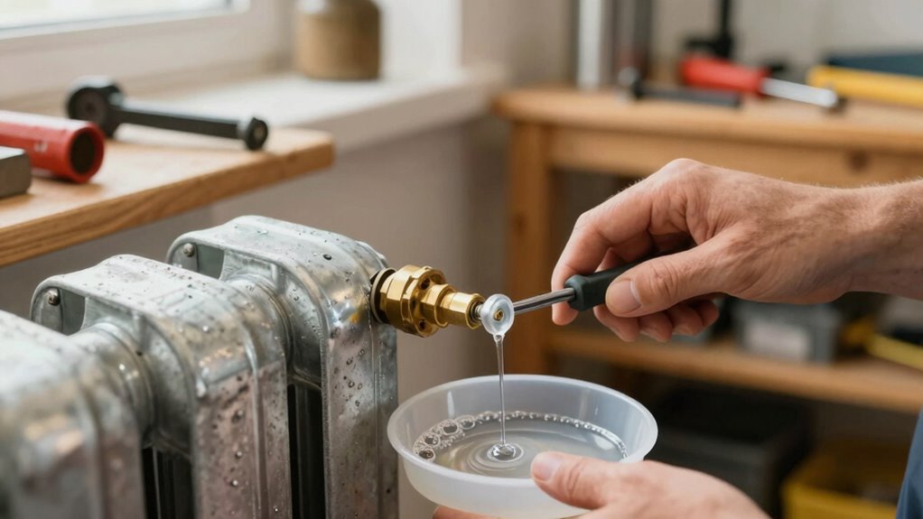 entlüfteten Heizkörpern verbessert die Wärmeleistung