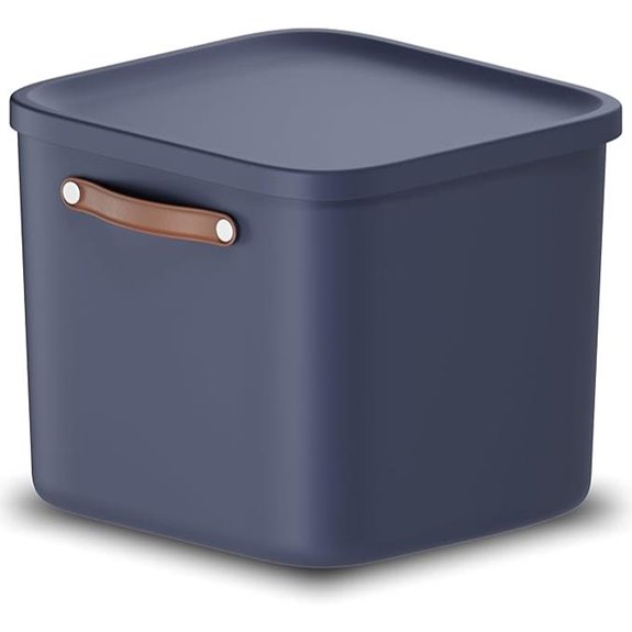 Rotho Maloja Aufbewahrungsbox 40 L Plastik blau 40 (39,5 x 38,0 x 34,0 cm)