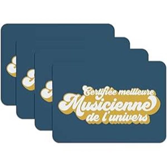 Musikthema Gummirückseite Platzsets Blau 39,5x28,5 cm