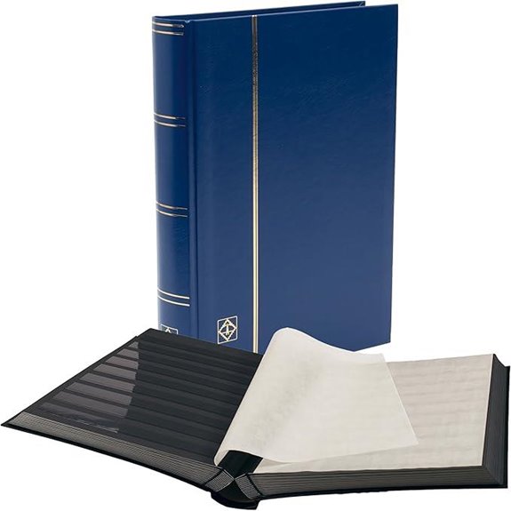 Leuchtturm Sammelalbum für Briefmarken – Blau 64 Seiten