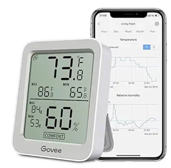 Govee Bluetooth-Hygrometer mit App & Warnungen