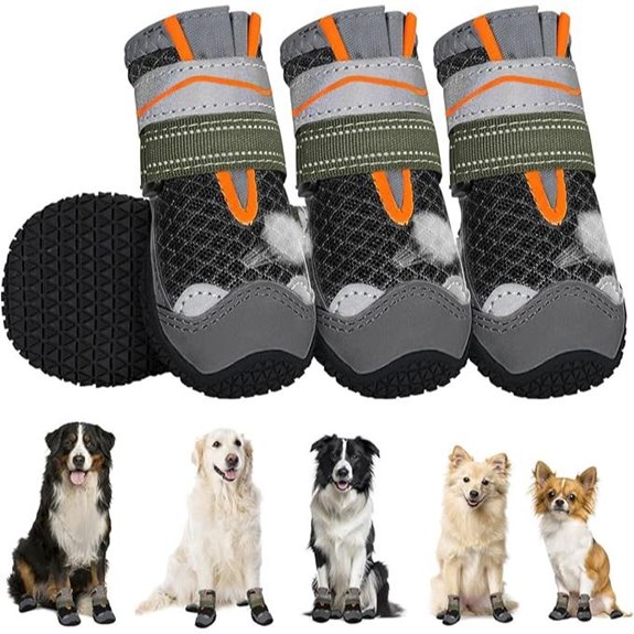 Atmungsaktive Hundeschuhe mit rutschfesten Sohlen (Packung 4)
