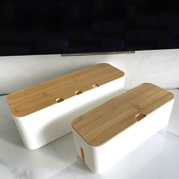 Kabelmanagement-Boxenset für Kabel und Mehrfachsteckdosen