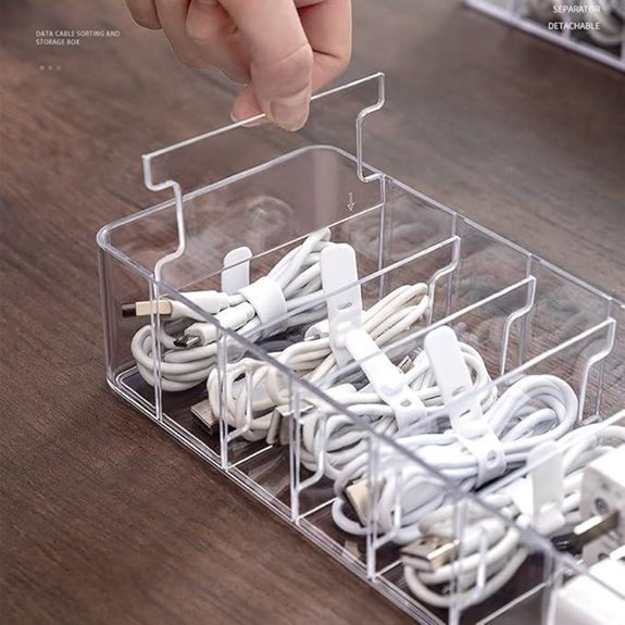 Kabelaufbewahrungsbox mit Deckel & Zubehör