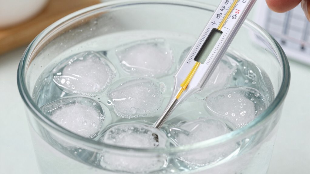 Kalibrieren Sie das Thermometer mit Eis