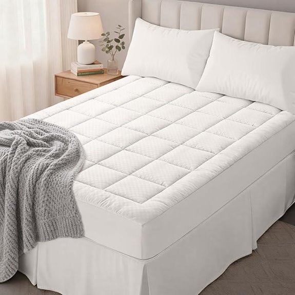OLANLY California King Quilted Mattress Topper