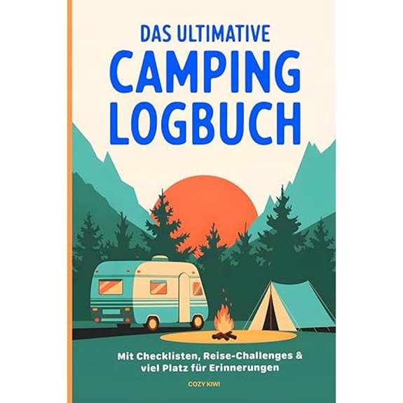 Camping-Logbuch mit Checklisten und Reiseerinnerungen