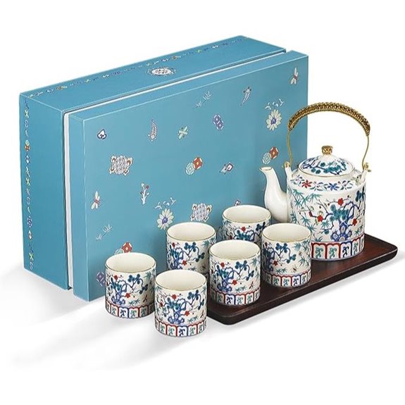 Fanquare chinesisches Teeset mit Teekanne und Tassen