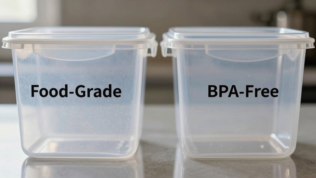 Wähle sichere lebensmittelgeeignete Kunststoffe