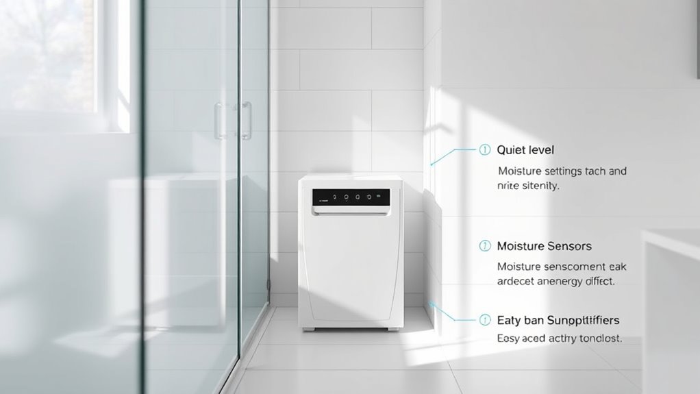 Auswahl von Funktionen für Badezimmerentfeuchter