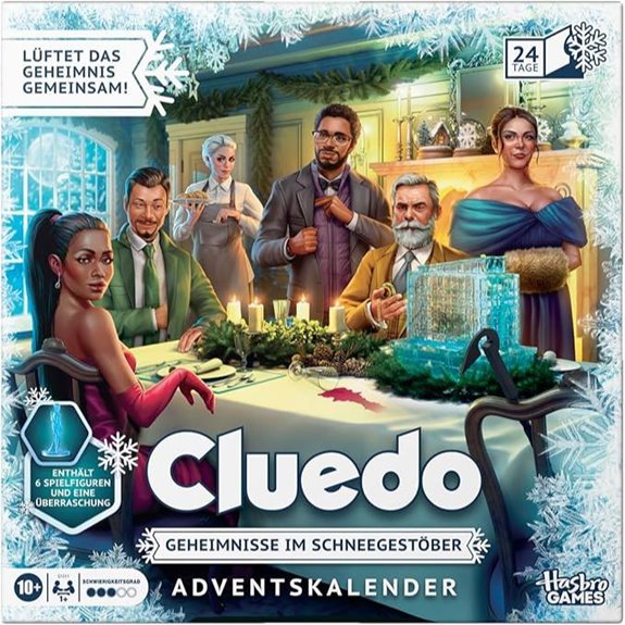 Cluedo Adventskalender: Geheimnisse unter dem Schneefall