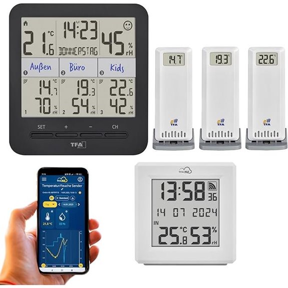 TFA Klimaüberwachung Starterset mit 3 Transmittern