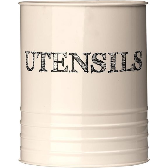 Premier Housewares Sketch Utensil Canister - Cream