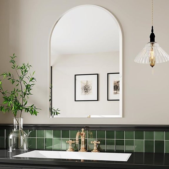 Gebogenes rahmenloses Badezimmerspiegel 24x36 Zoll