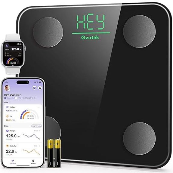 Ovutek Digitale Körperfettwaage mit App-Synchronisierung