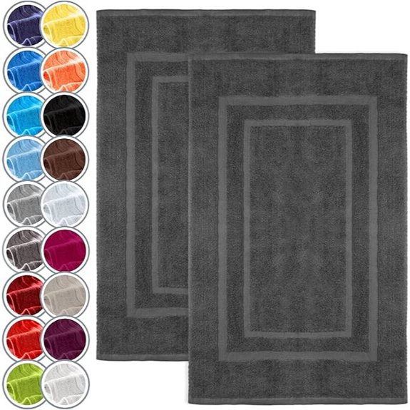 NatureMark 2er Pack Baumwoll-Badvorleger 50x80 cm