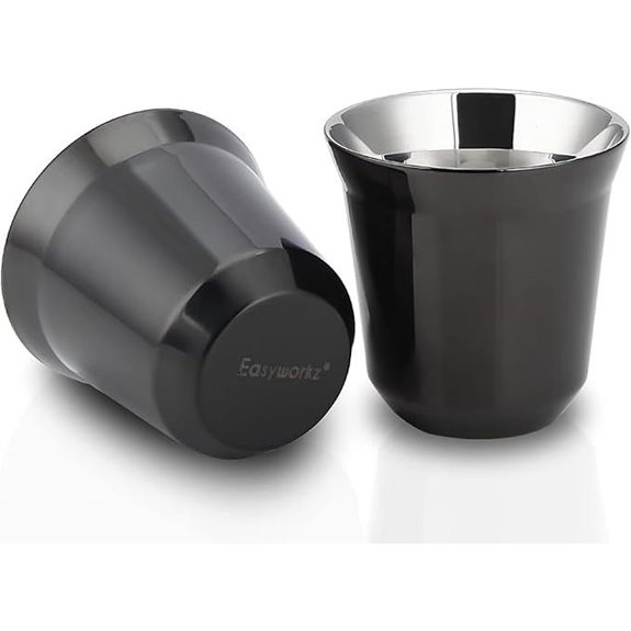 Easyworkz doppelwandige Edelstahltassensets aus Espresso (2)