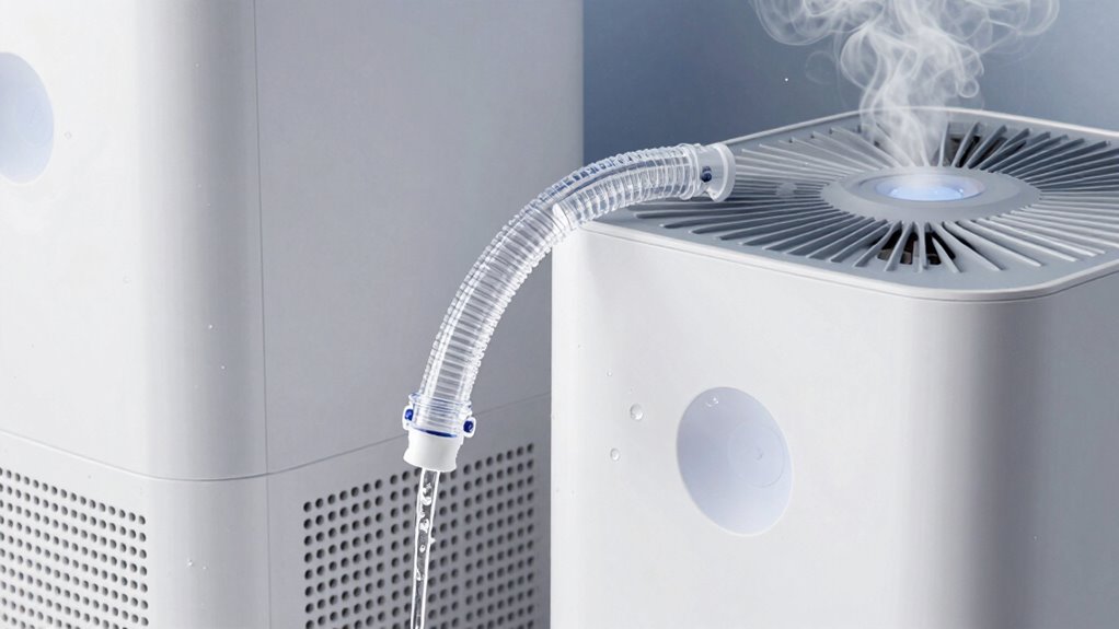 drain hoses versus self evaporation