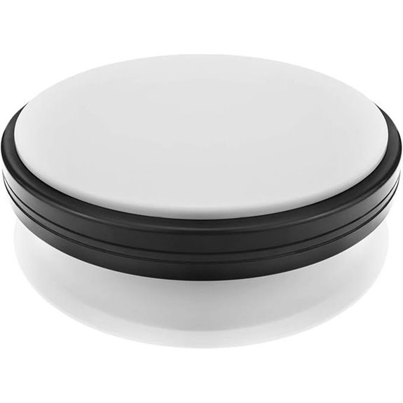 PrimeMatik - Elektrische drehbare Drehscheibe 15 cm Weiß