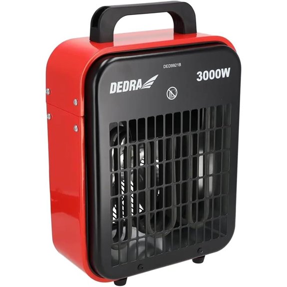 DEDRA 3 kW Elektro-Fan-Heizer mit Thermostat