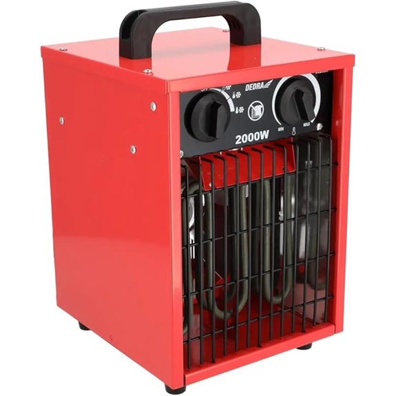 DEDRA Elektro-Heizlüfter 1000/2000W Thermostat