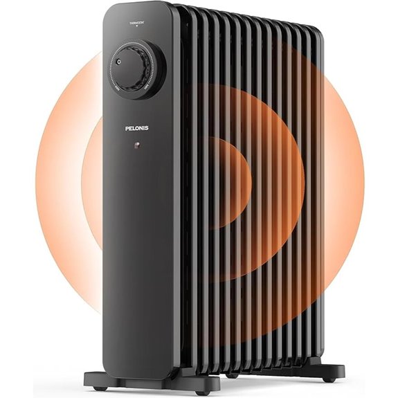 Pelonis Elektrischer Öl-Radiatorheizer mit Thermostat