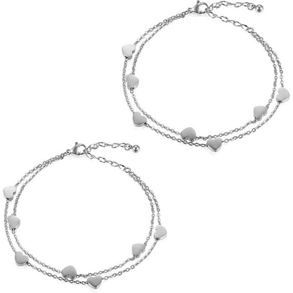 Flongo Damen-Eleganz-Anklet & Freundschaftsarmband