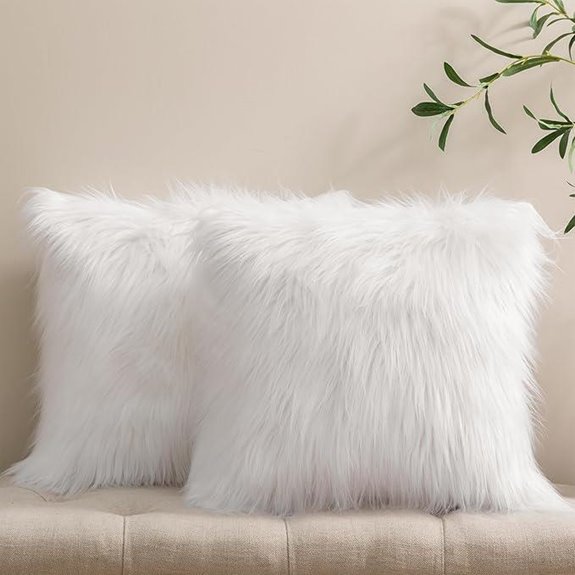 Faux Fur Cushion Covers 18x18 Zoll Packung zu 2