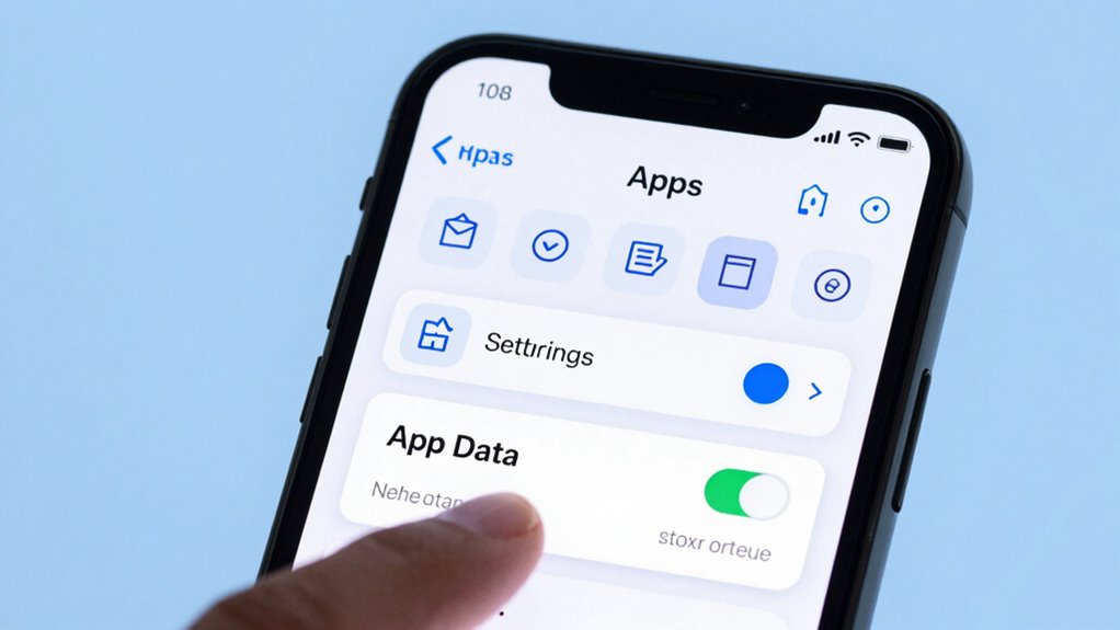 Finde App-Datenlöschungsoptionen