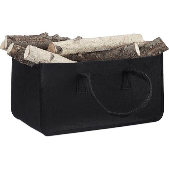 Relaxdays Feuerholzkorb und Magazinhalter