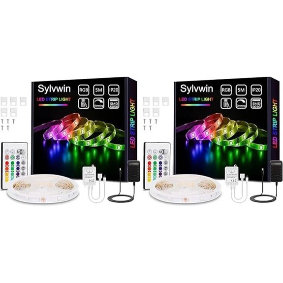 Sylvwin 5m RGB LED-Streifenlichter mit Fernbedienung