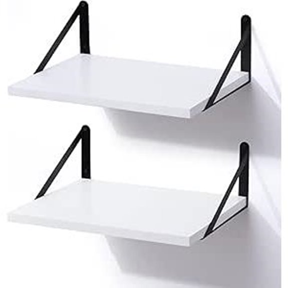 Marsmiles Weiße schwebende Regale Set mit 2